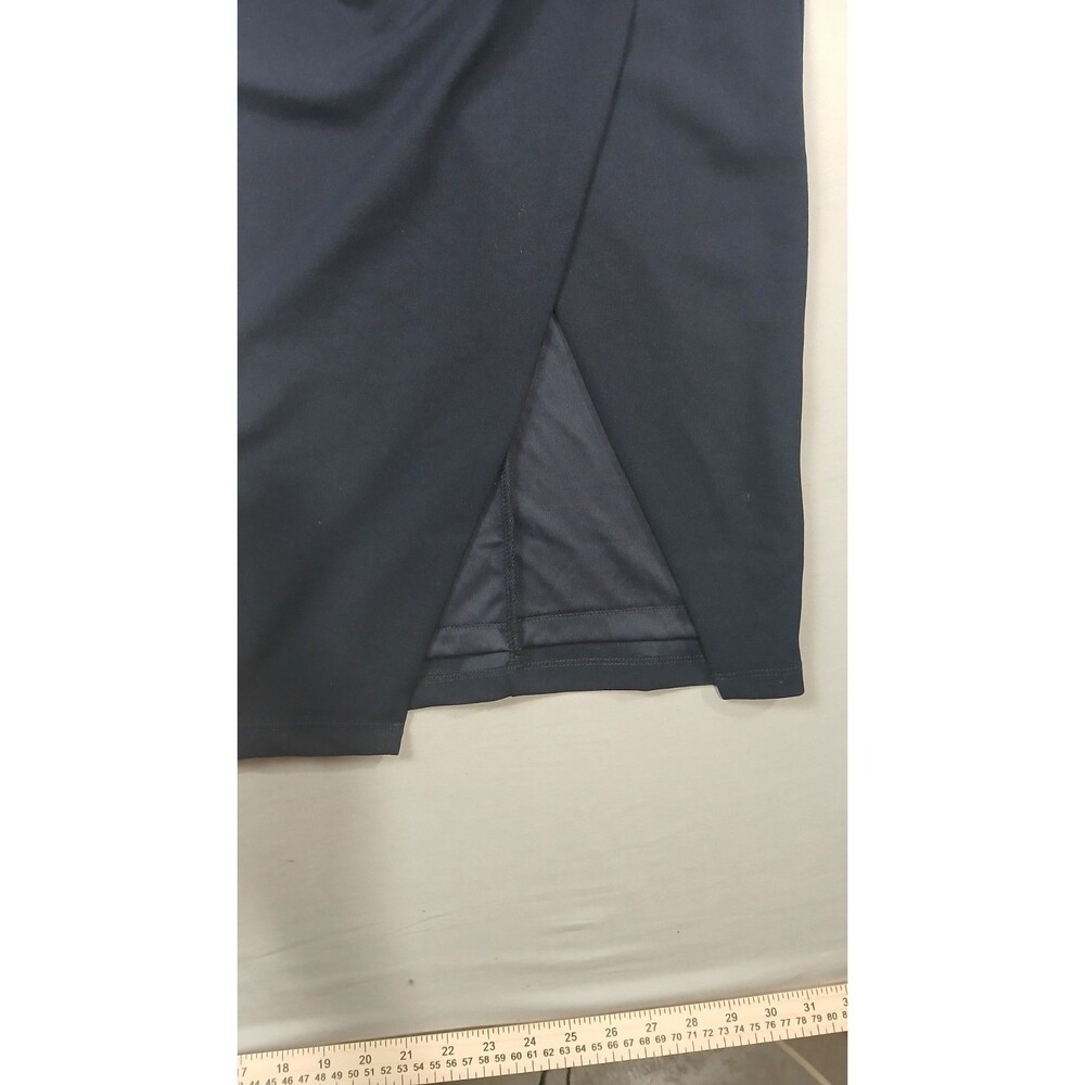Kittenish One Shoulder Midi Dress Womens XS Navy Blue Cocktail Wedding Guest NWT - Picture 3 of 14